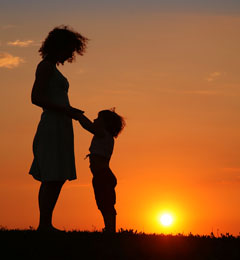 bigstockphoto_Mother_And_Daughter_On_Sunset_240X260